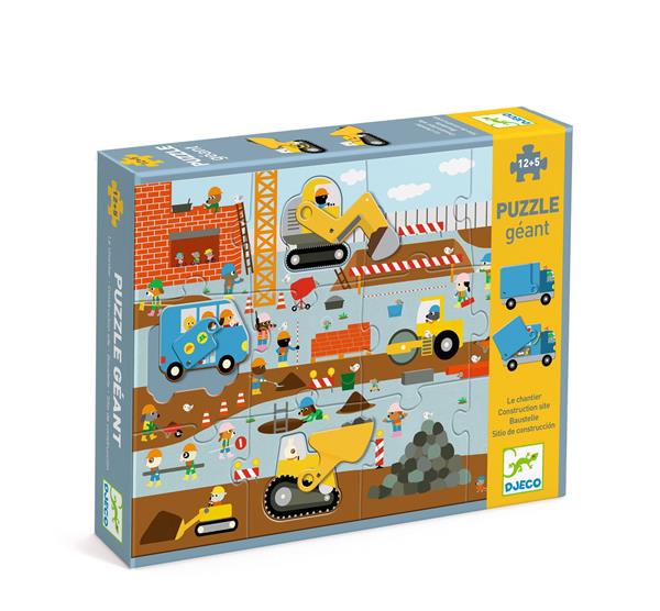 Djeco puzzle géant - Le chantier - 12+5 mcx