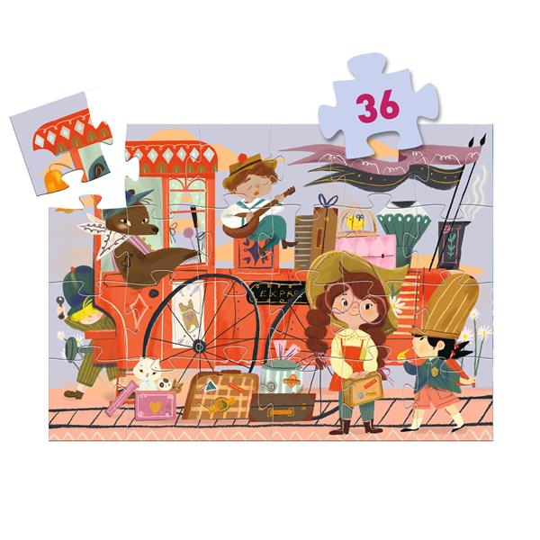 Djeco puzzle silhouette - Le voyage de Mia - 36 mcx