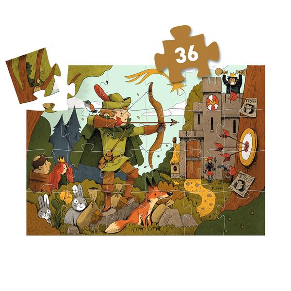 Djeco puzzle silhouette - Robin des bois - 36 mcx