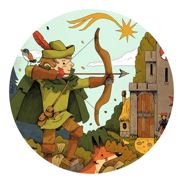 Djeco puzzle silhouette - Robin des bois - 36 mcx