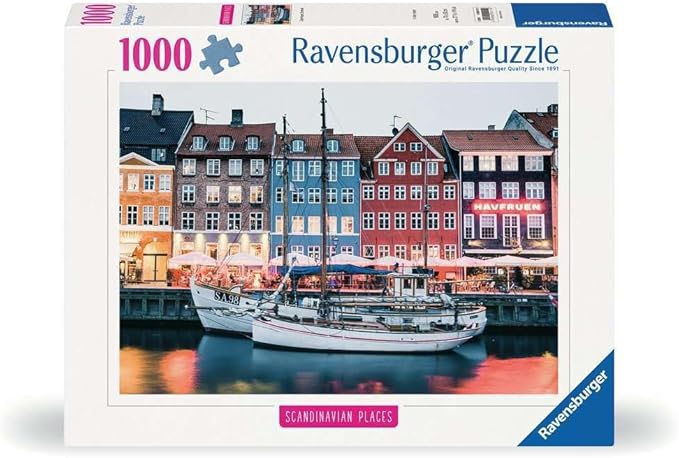Casse-tête Ravensburger - Lieux scandinaves : Copenhague, Danemark – 1000 pièces
