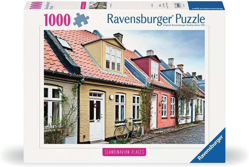 Casse-tête Ravensburger - Lieux scandinaves : Maisons de Aarhus, Danemark – 1000 pièces