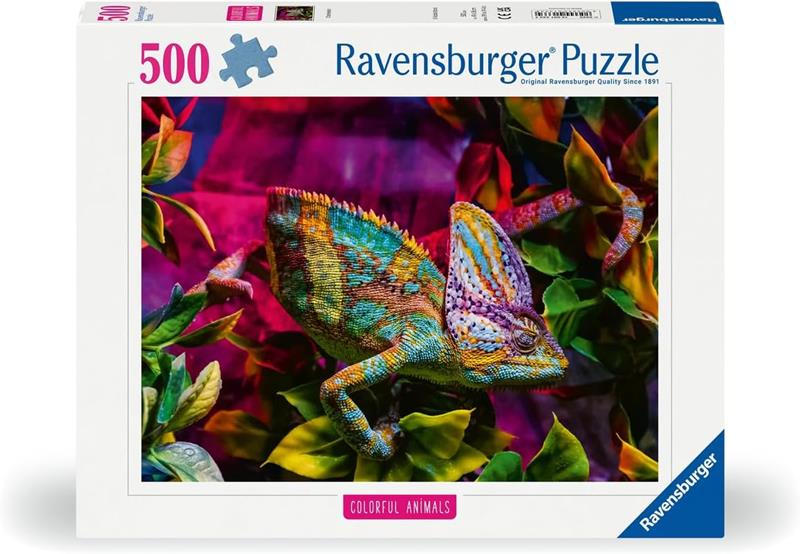 Casse-tête Ravensburger - Colorful animals : Caméléon - 500 pièces