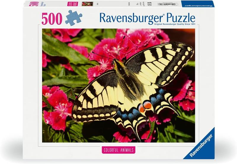 Casse-tête Ravensburger - Colorful animals : Papillon - 500 pièces