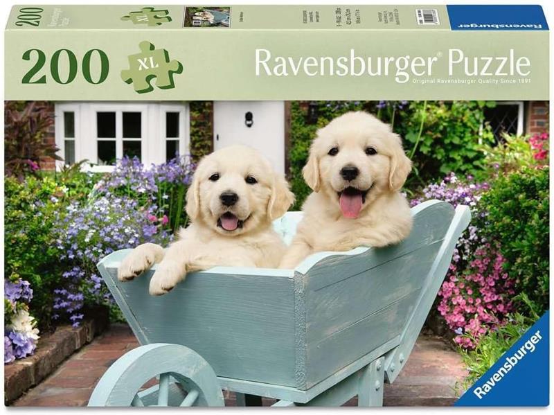 Casse-tête Ravensburger - Chiots Golden Retriever - 200 pièces XL