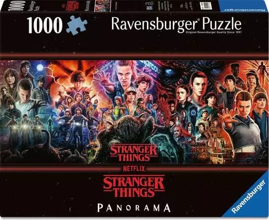 Casse-tête panoramique Ravensburger - Stranger Things : Rendez-vous de l’autre côté – 1000 pièces
