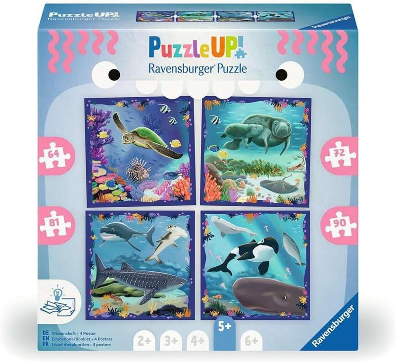 Casse-tête Ravensburger Puzzle Up - Vie marine - 64/72/81/90 pièces