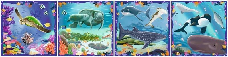 Casse-tête Ravensburger Puzzle Up - Vie marine - 64/72/81/90 pièces