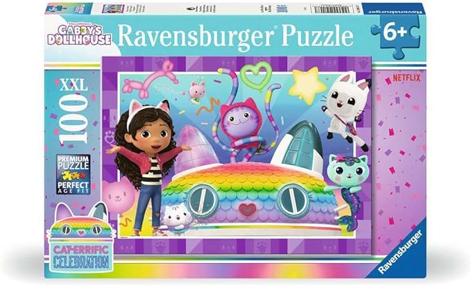 Casse-tête Ravensburger – Gabby's Dollhouse : Ça mérite une fête ! – 100 pièces XXL