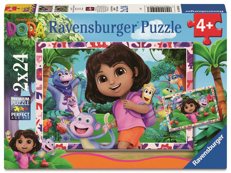 Casse-tête Ravensburger - L'univers de Dora l'exploratrice - 2 x 24 pièces