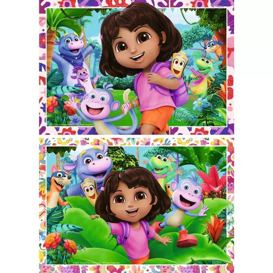 Casse-tête Ravensburger - L'univers de Dora l'exploratrice - 2 x 24 pièces
