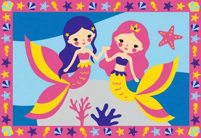 CreArt Junior Paint-by-Numbers: Enchanting Mermaids
