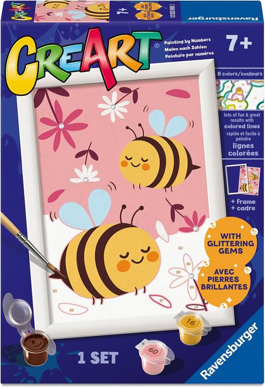 CreArt Paint-by-Numbers: Happy Bumblebees