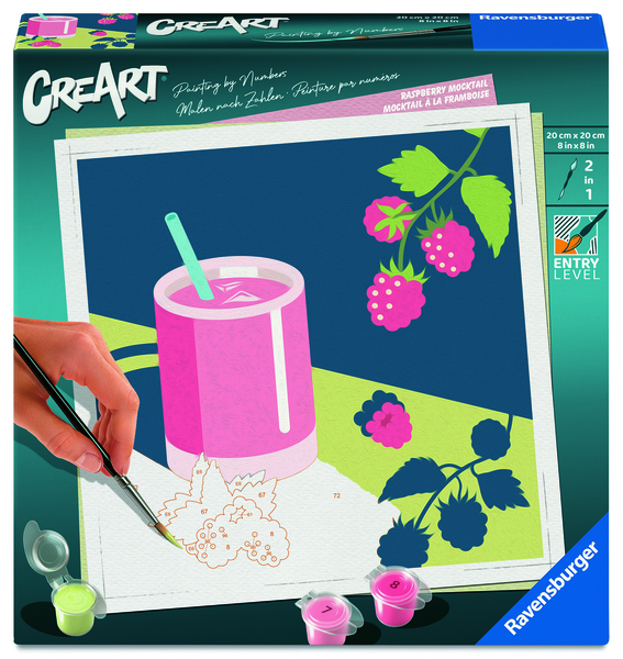 CreArt Paint-by-Numbers: Raspberry Mocktail
