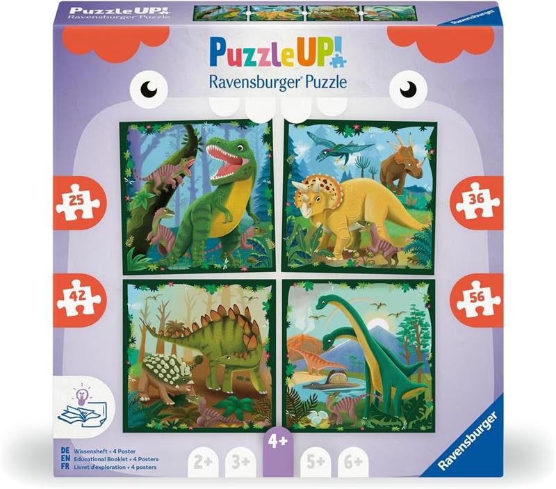 Casse-tête Ravensburger Puzzle Up - Les dinosaures- 25/36/42/56 pièces