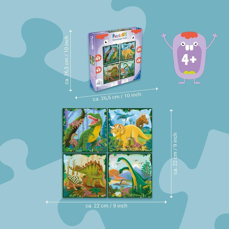 Casse-tête Ravensburger Puzzle Up - Les dinosaures- 25/36/42/56 pièces