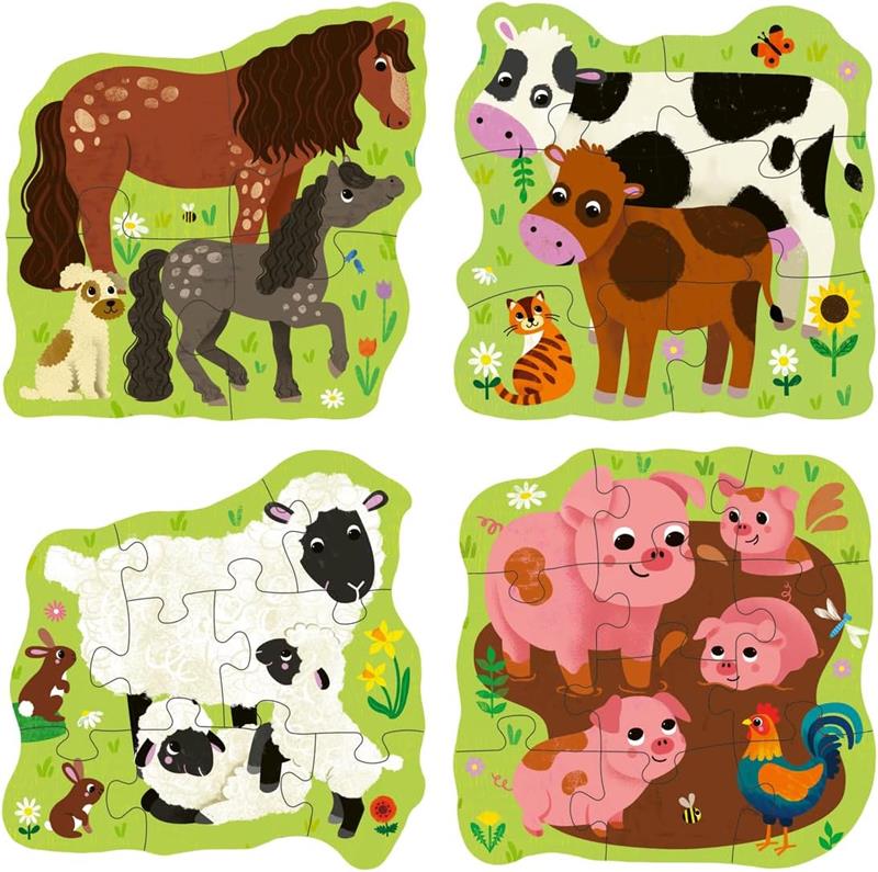 Casse-tête Ravensburger Puzzle Up - Les animaux de la ferme - 4/6/8/10 pièces