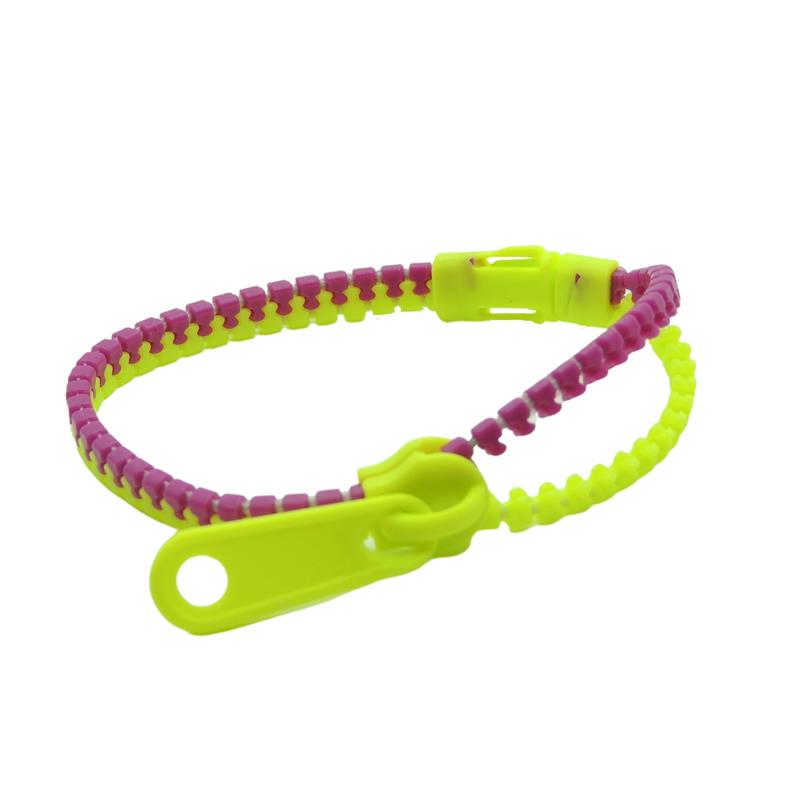 Bracelet à fermeture éclair - couleurs assorties