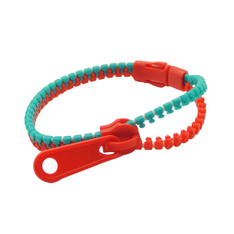 Bracelet à fermeture éclair - couleurs assorties