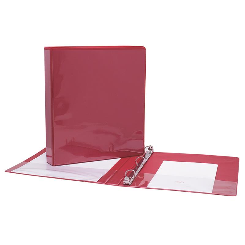 Cartable à anneaux en D - 1/2po - Rouge