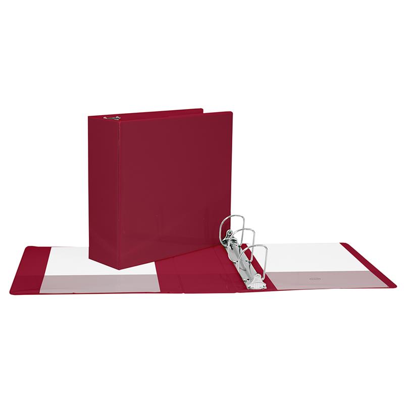Cartable à anneaux en D - 3po - Rouge
