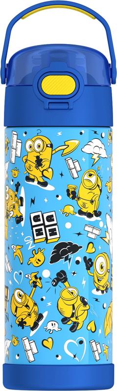 Bouteille Thermos FUNtainer avec paille - Minions