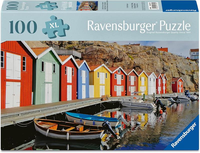 Casse-tête Ravensburger - Maisons colorées en Suède - 100 pièces XL
