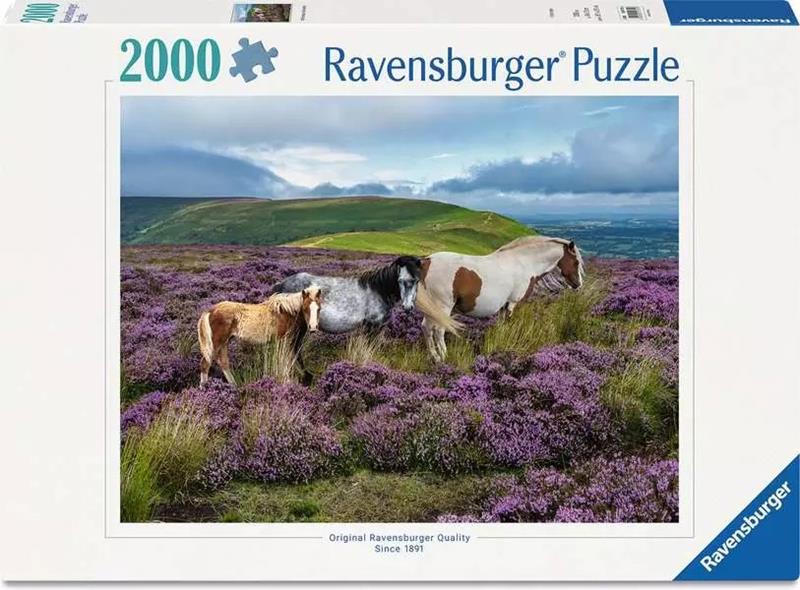 Casse-tête Ravensburger - Chevaux sauvages dans la Bruyère - 2000 pièces