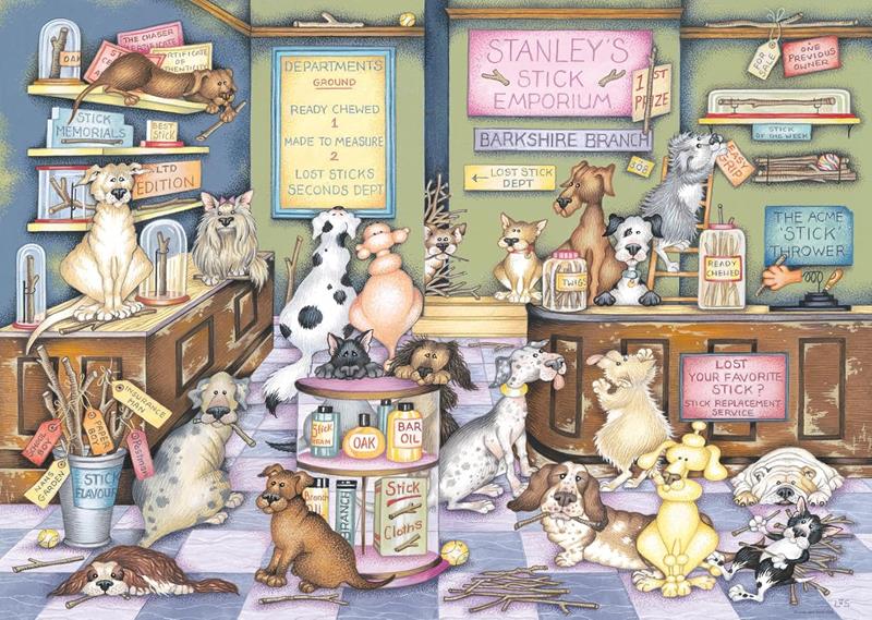 Ravensburger Puzzle – Dapper Dogs No. 2 — Stanley’s Stick Emporium – 1000 Pieces
