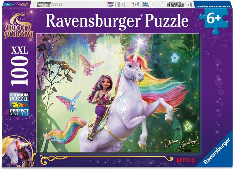 Casse-tête Ravensburger - Unicorn Academy : Sophia et Wildstar - 100 pièces XXL