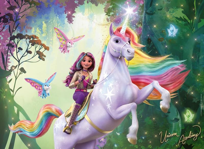 Casse-tête Ravensburger - Unicorn Academy : Sophia et Wildstar - 100 pièces XXL