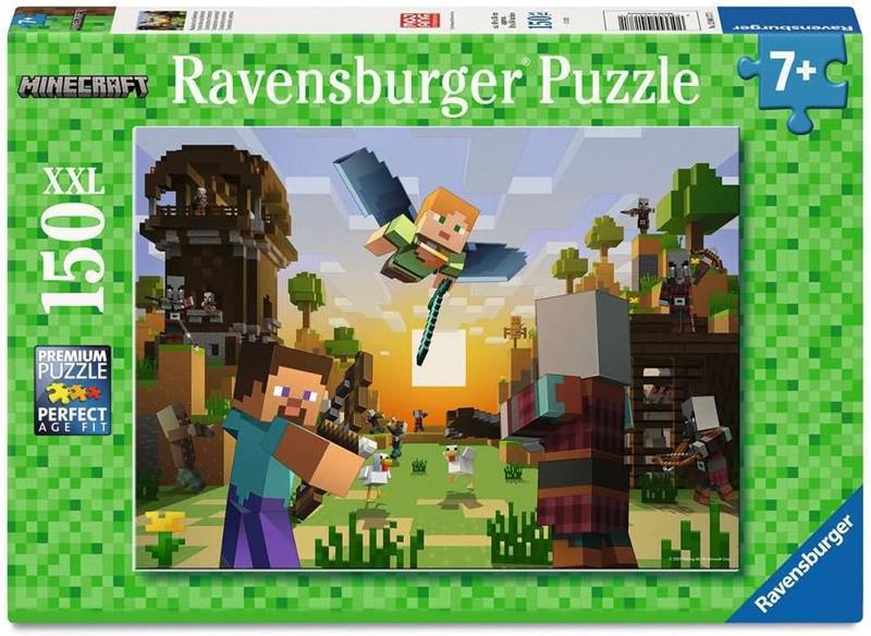 Casse-tête Ravensburger - Minecraft : Construction et aventures - 150 pièces XXL