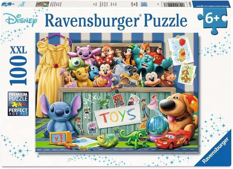 Casse-tête Ravensburger - Le coffre à jouets Disney Pixar - 100 pièces XXL
