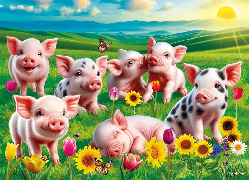 Ravensburger Puzzle – Precious Piglets – 60 Pieces