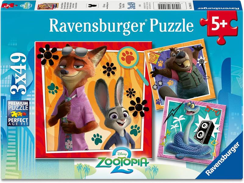 Casse-tête Ravensburger - Zootopia 2 - 3 x 29 pièces