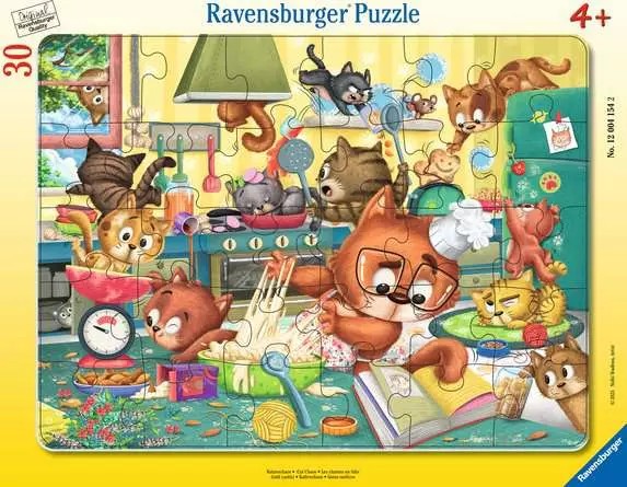 Casse-tête Ravensburger avec cadre - Les chatons en folie - 30 pièces