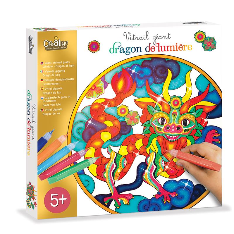 Crealign - Vitrail géant Dragon des lumières