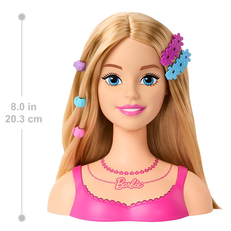 Barbie - Tête à coiffer avec accessoires, cheveux blonds