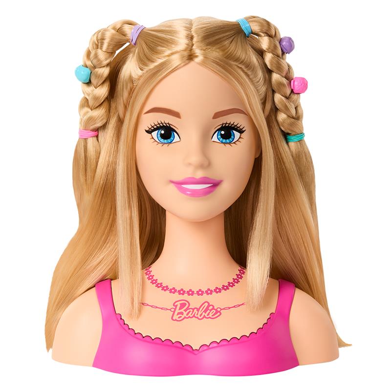 Barbie - Tête à coiffer avec accessoires, cheveux blonds