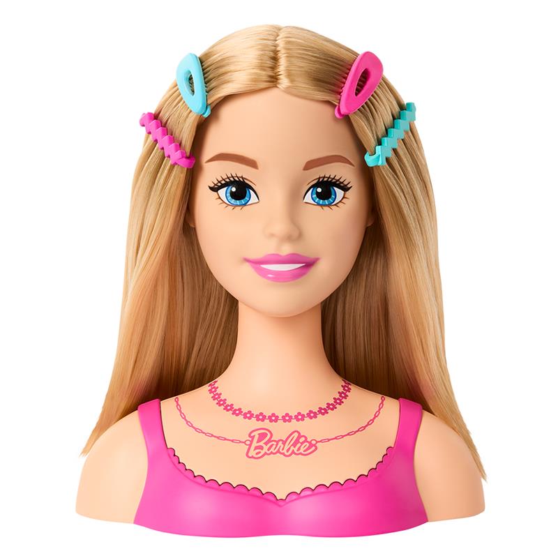 Barbie - Tête à coiffer avec accessoires, cheveux blonds