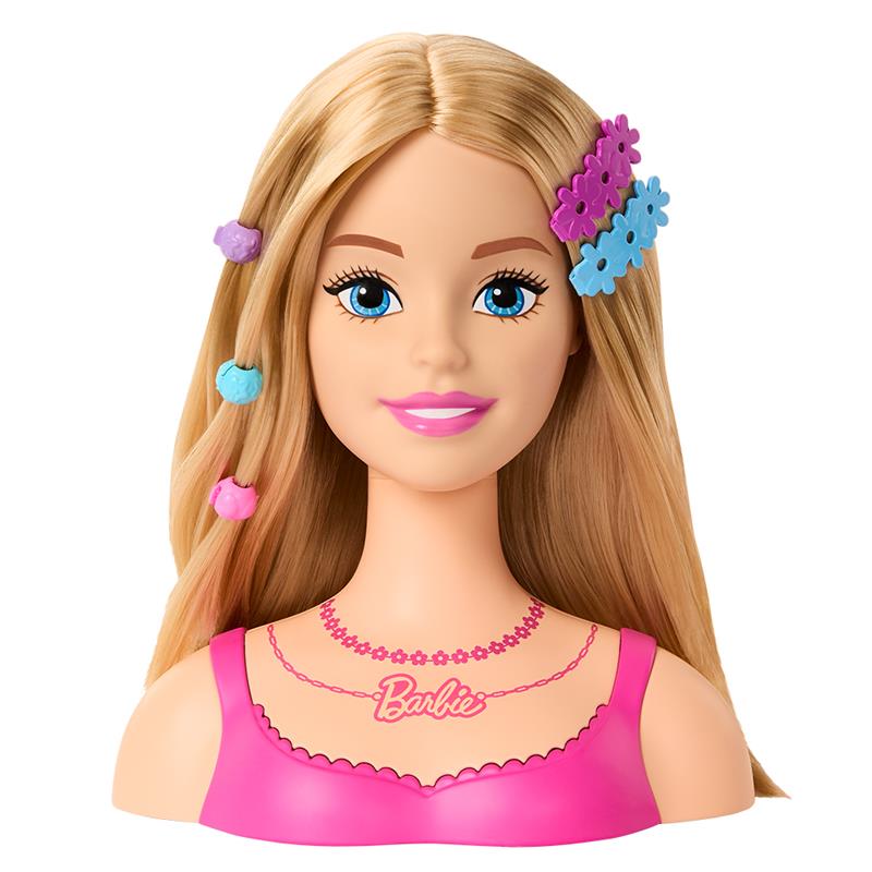 Barbie - Tête à coiffer avec accessoires, cheveux blonds