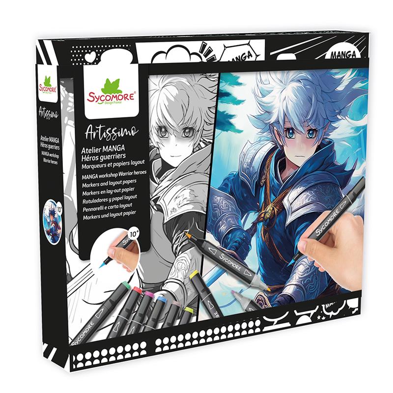 Artissimo- 10 Layout Manga Workshop and Markers - Warrior Heroes