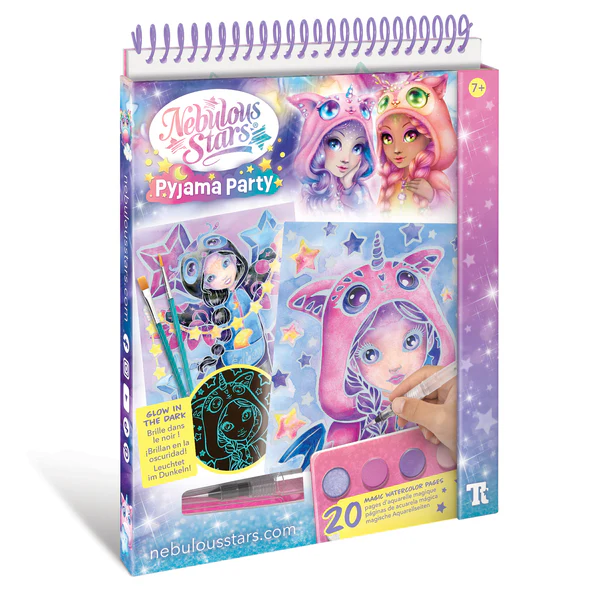 Livre d'aquarelle magique Nebulous Stars - Party Pyjama