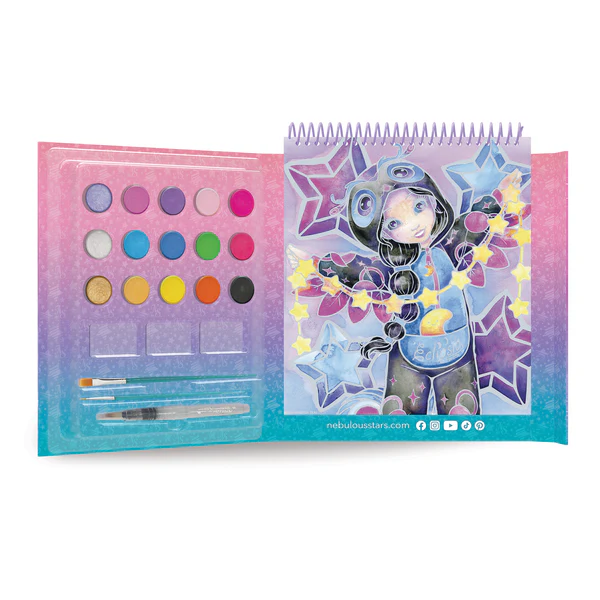 Livre d'aquarelle magique Nebulous Stars - Party Pyjama