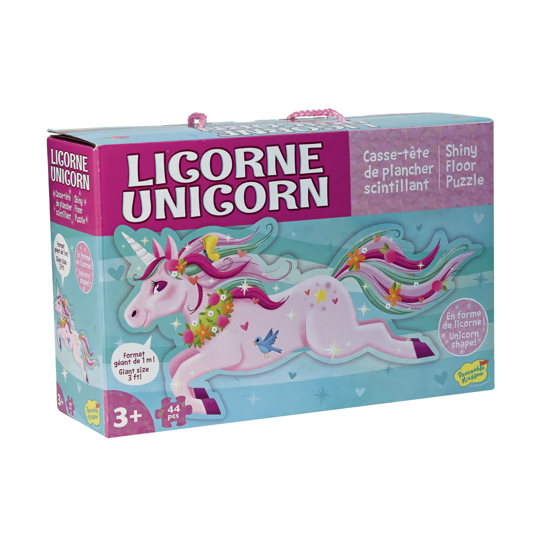 Casse-tête de plancher - Licorne scintillante - 44 pièces
