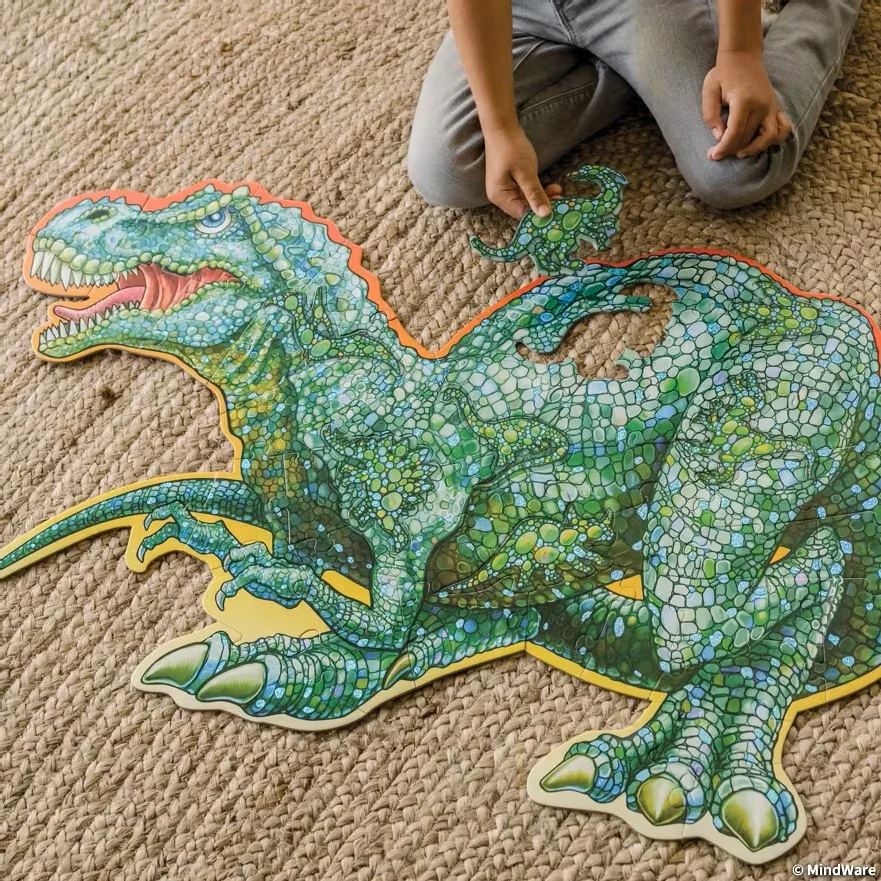 Casse-tête de plancher - T-Rex scintillant - 51 pièces