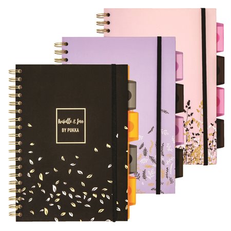 Cahier de projets à 5 onglets Rochelle et Jess - Assortis