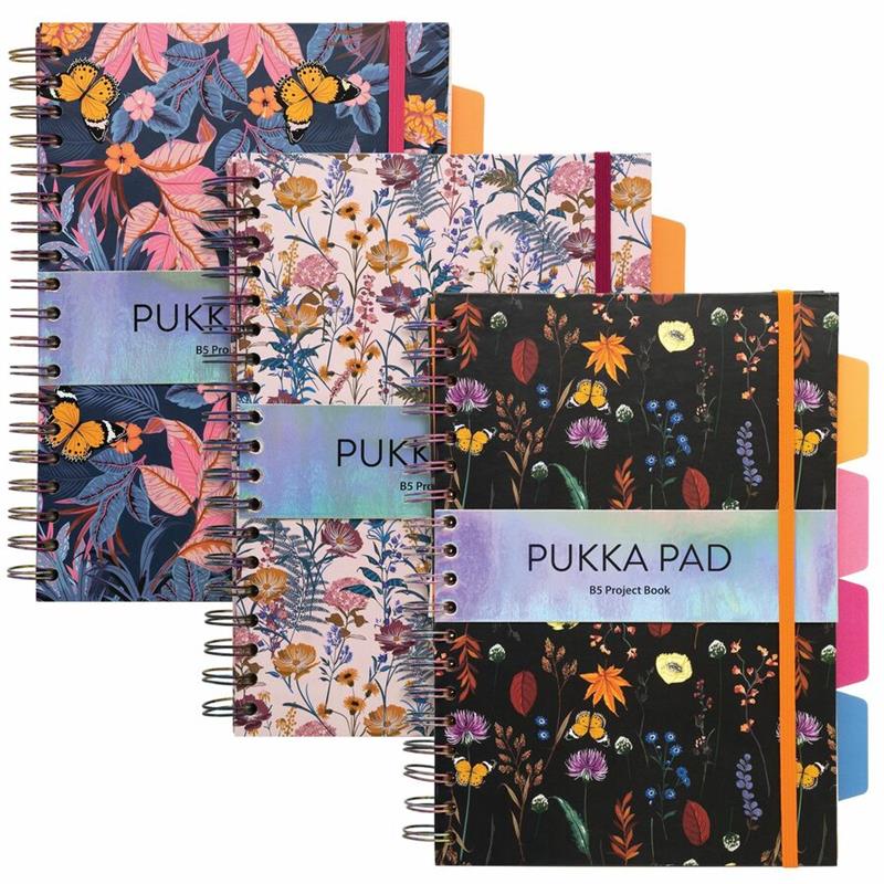 Cahier de projets à 5 onglets Bloom - Assortis