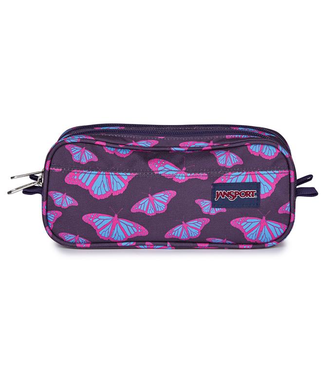 Étui à crayon Jansport Large Accessory Pouch - Papillons violets