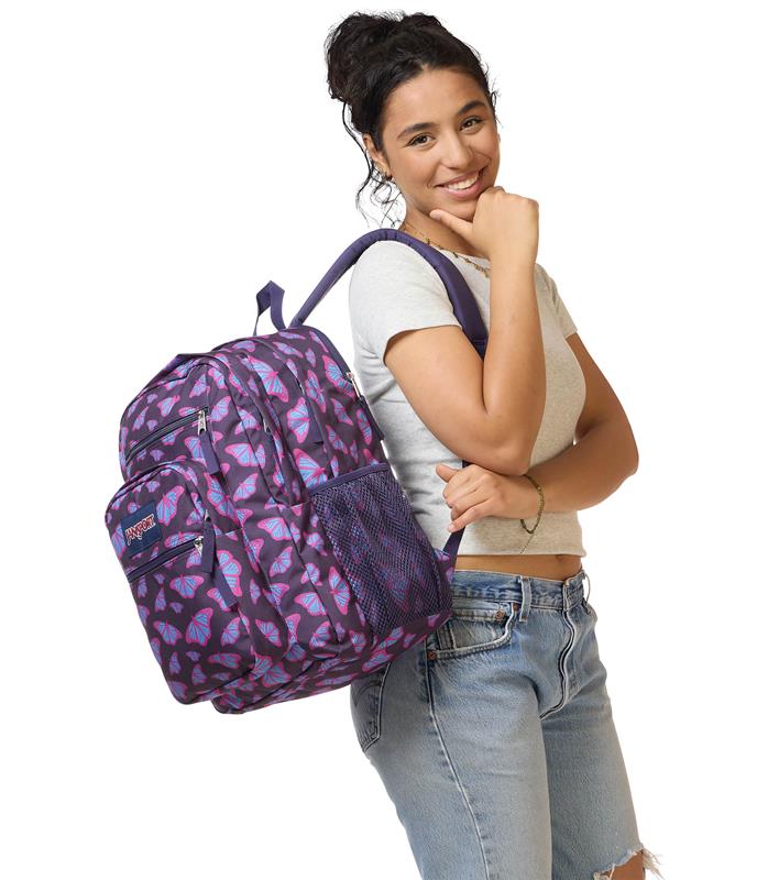 Sac à dos Jansport Big Student - Papillons violets